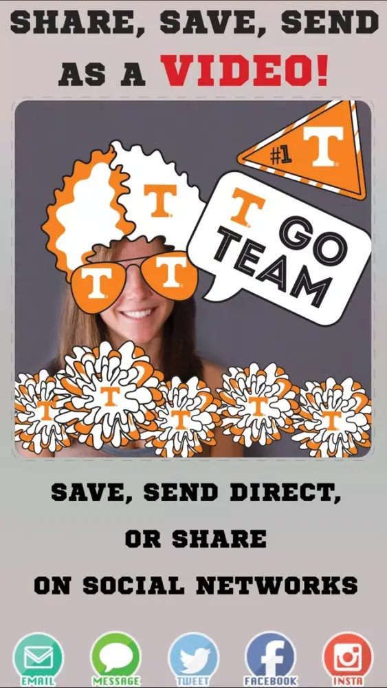 Скриншоты Tennessee Volunteers Animated Selfie Stickers