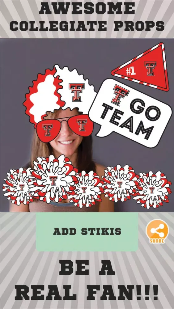 Texas Tech Red Raiders Selfie Stickers Screenshots