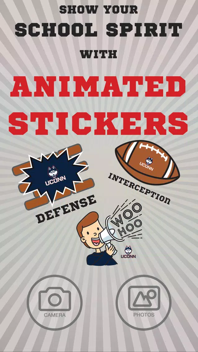 Tangkapan skrin UConn Huskies Animated Stikis