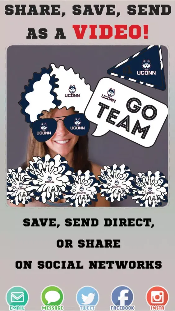 UConn Huskies Animated Stikis应用截图