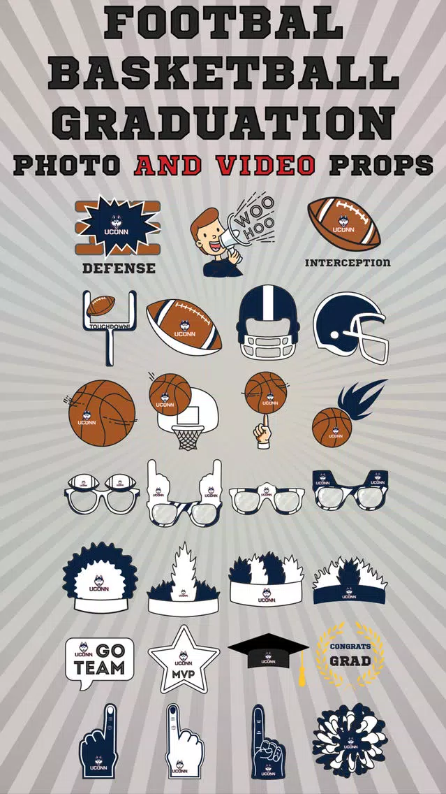 Tangkapan skrin UConn Huskies Animated Stikis