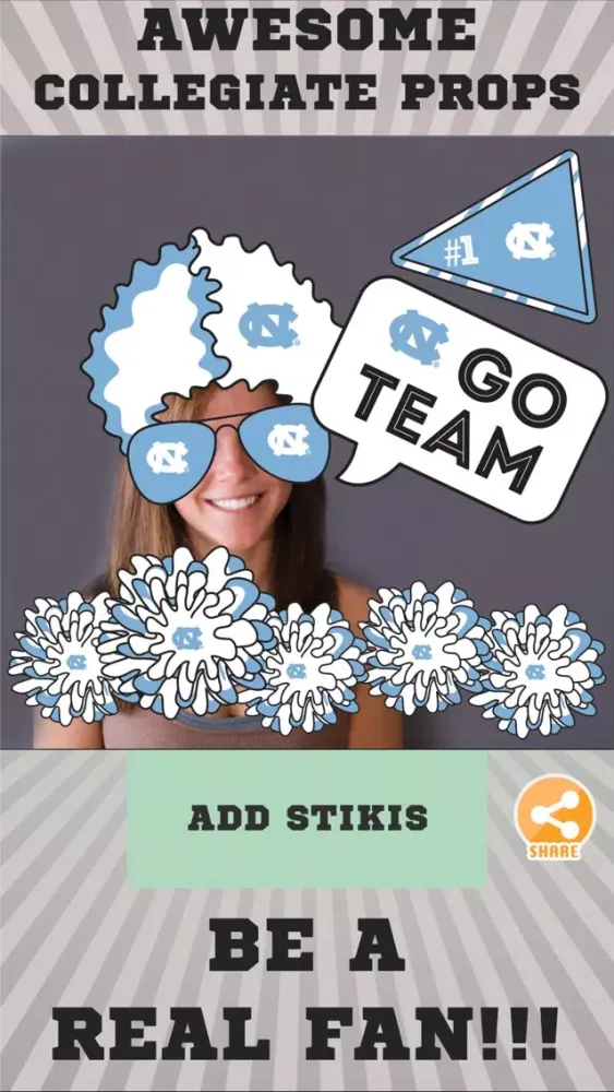UNC-Chapel Hill Tarheels Selfie Stickers Ekran Görüntüleri