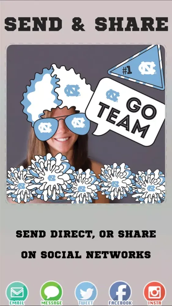 UNC-Chapel Hill Tarheels Selfie Stickers Ekran Görüntüleri