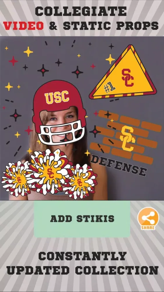 USC Trojans Animated Selfie Stickers應用截圖