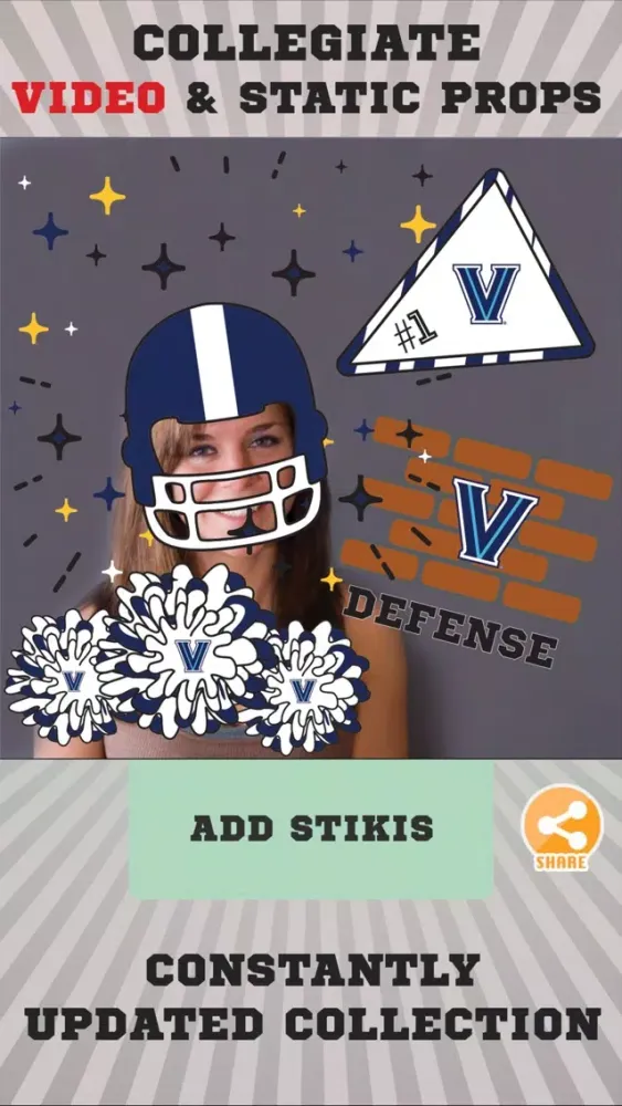 Villanova Wildcats Animated Selfie Stickers Screenshots