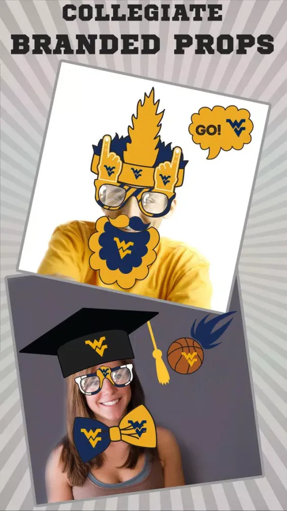 Capturas de tela do West Virginia Mountaineers PLUS Selfie Stickers