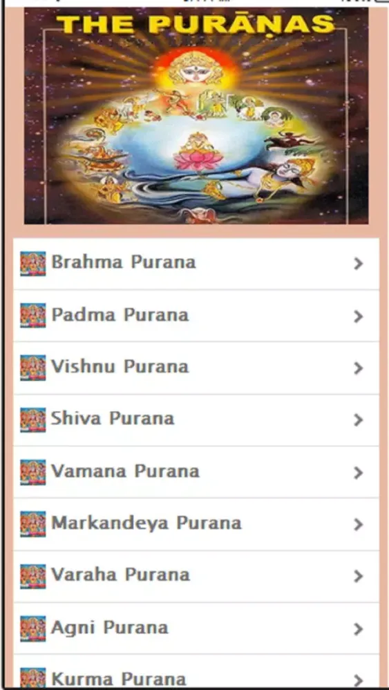 Ảnh chụp màn hình của 18 Puranas in English