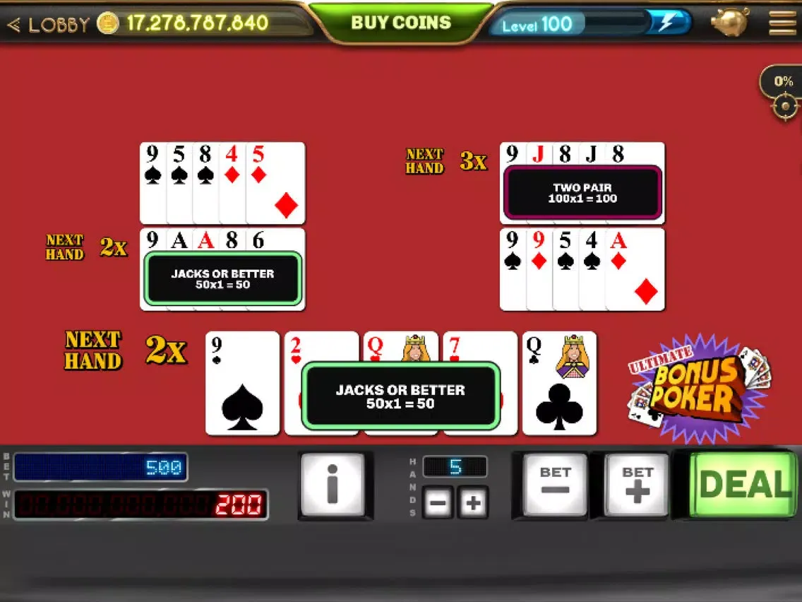 Capturas de tela do Poker Casino: Jacks or Better iPad 
