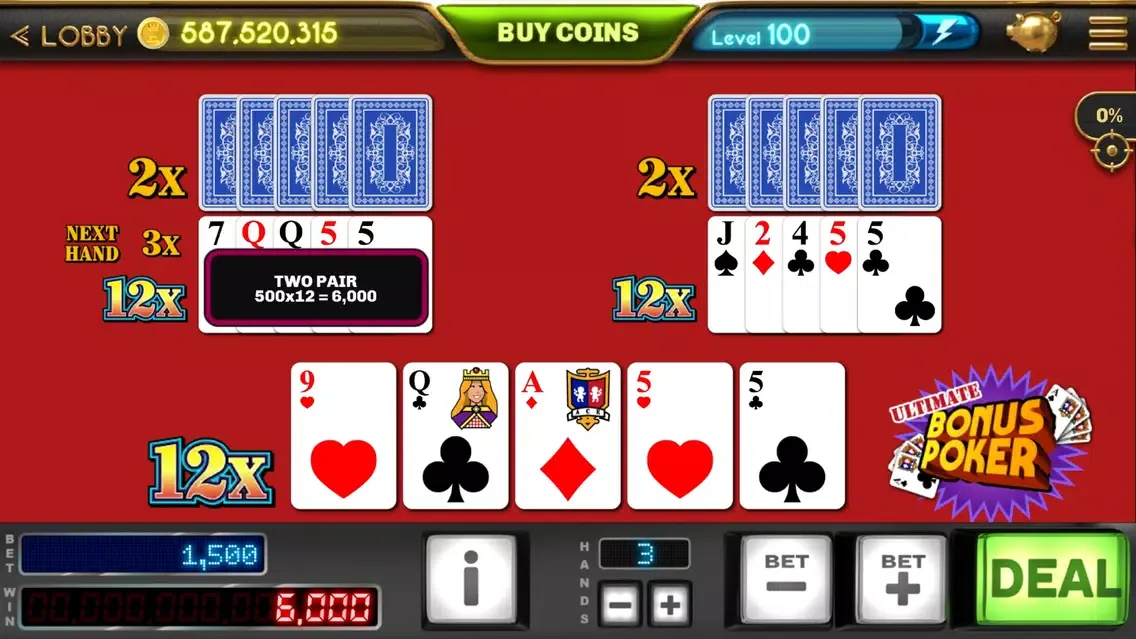 Capturas de tela do Poker Casino: Jacks or Better