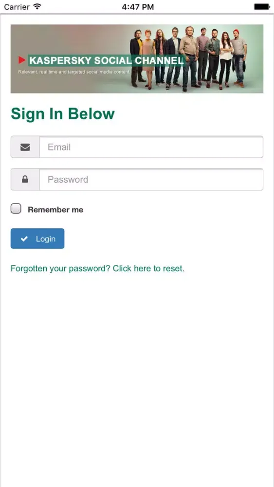 Capturas de pantalla de Kaspersky Social Channel