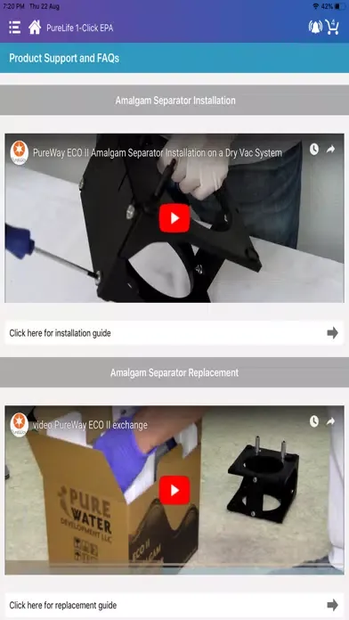 Capturas de pantalla de 1-Click EPA