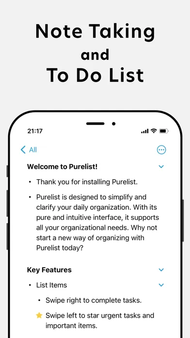 Purelist: Notes & Tasks Ekran Görüntüleri