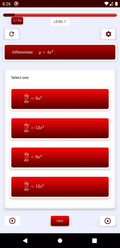 Скриншоты Calculus Math Quiz and Game