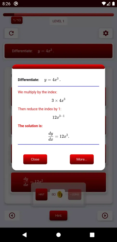 Скриншоты Calculus Math Quiz and Game