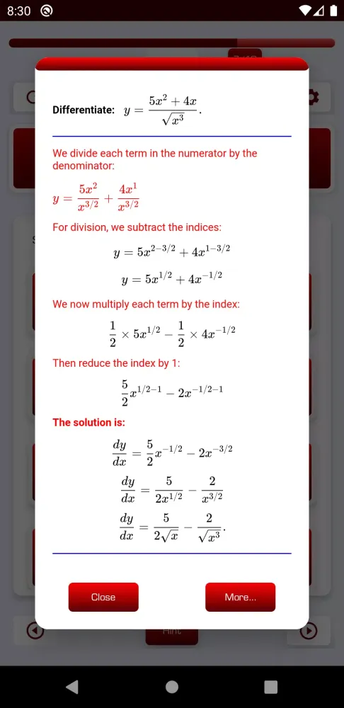 Скриншоты Calculus Math Quiz and Game