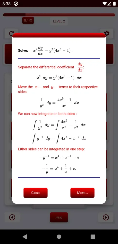 Скриншоты Calculus Math Quiz and Game