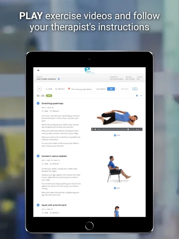 Capturas de pantalla de Pure Sports Medicine iPad 
