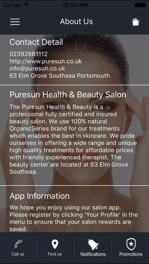 Capturas de pantalla de Puresun Health & Beauty Salon