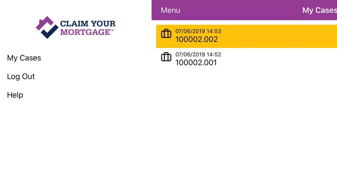 Tangkapan skrin Claim Your Mortgage