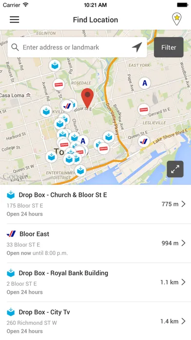 Purolator Screenshots
