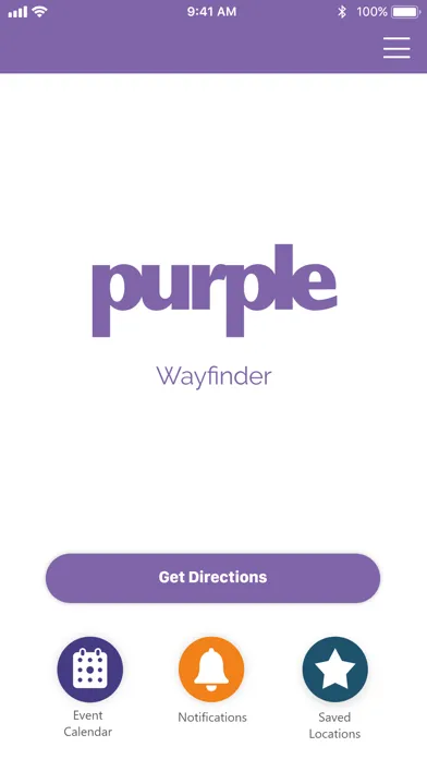 Capturas de tela do Purple Wayfinding