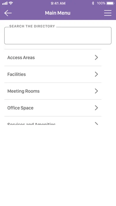 Capturas de tela do Purple Wayfinding