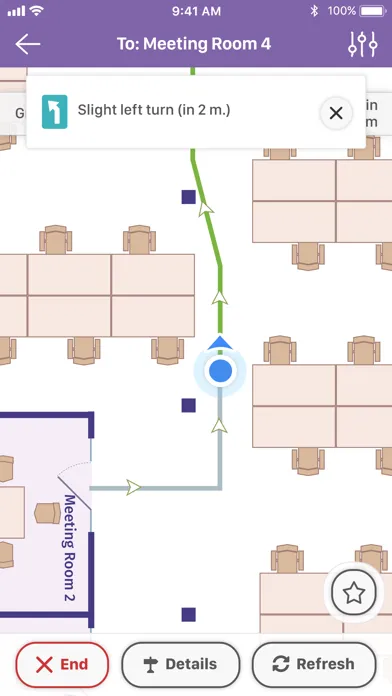 Capturas de tela do Purple Wayfinding