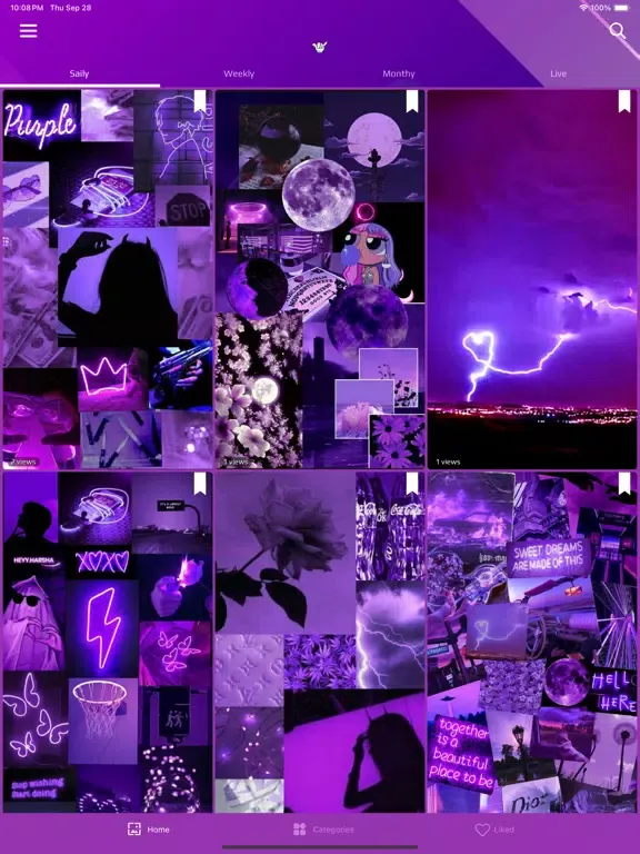 Скриншоты Purple aesthetic wallpapers 4k iPad 