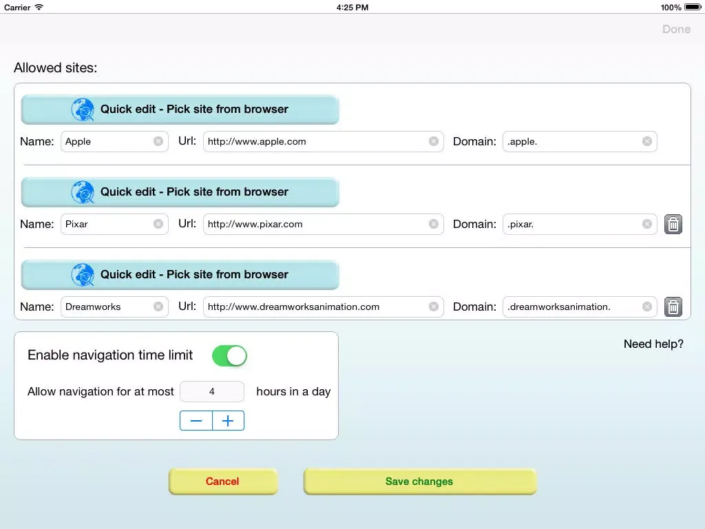 Browser for Kids – Parental control safe browser with internet website filter iPad  स्क्रीनशॉट