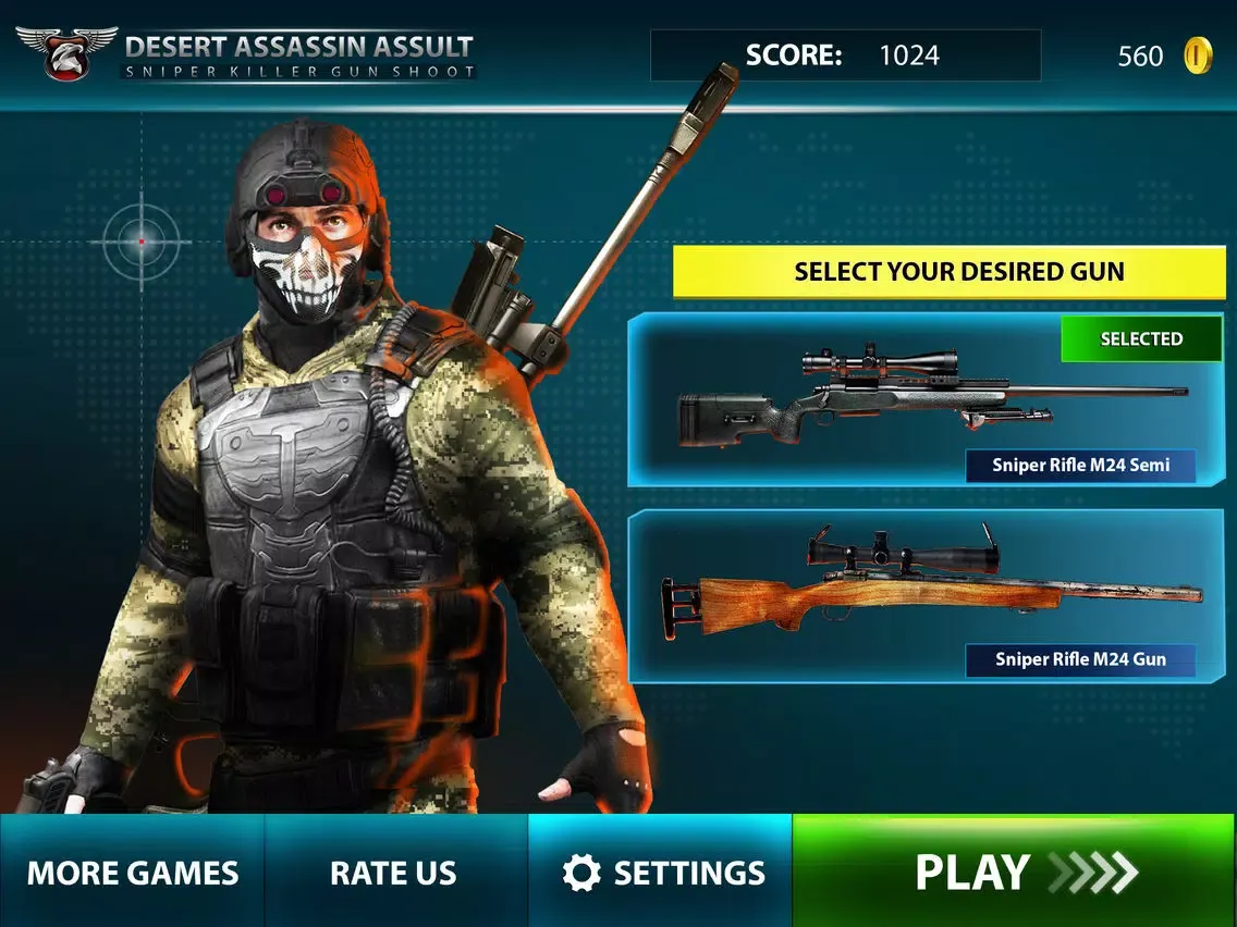 Zrzuty ekranu Desert Assassin Assault : Sniper Killer Gun Shot iPad 