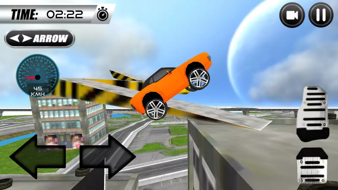 Capturas de tela do Super Car Roof Jumping 2018