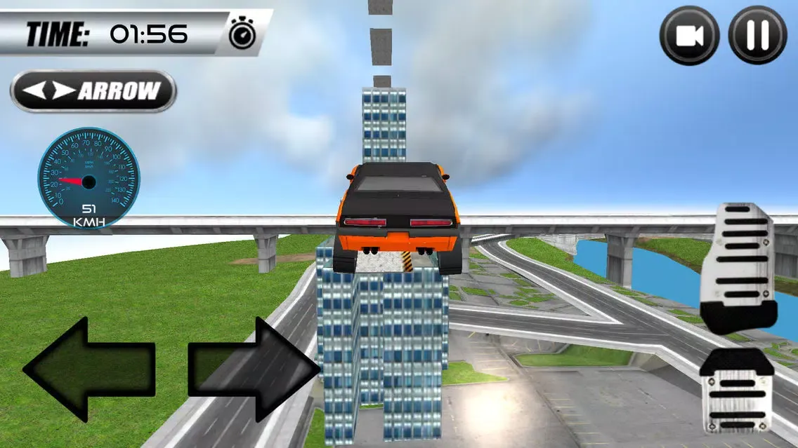 Capturas de tela do Super Car Roof Jumping 2018