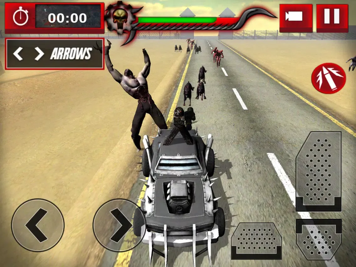 Ảnh chụp màn hình của Zombie Smasher: Drive Shoot and Kill in Apocalypse iPad 
