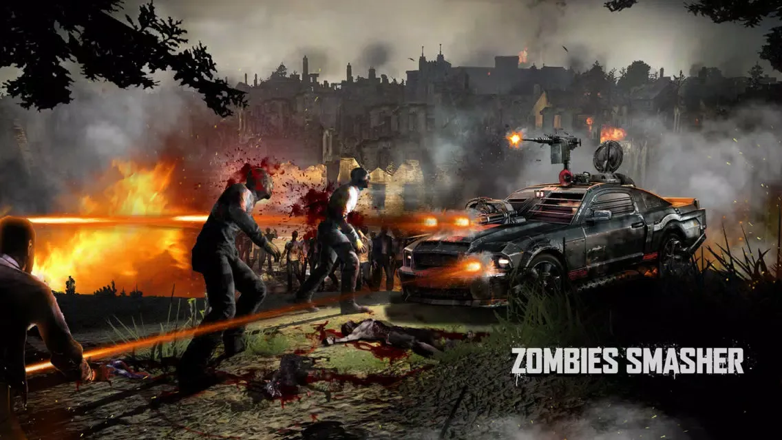 Ảnh chụp màn hình của Zombie Smasher: Drive Shoot and Kill in Apocalypse
