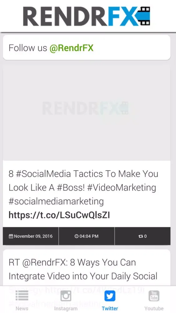 RENDRFX سکرین شاٹس