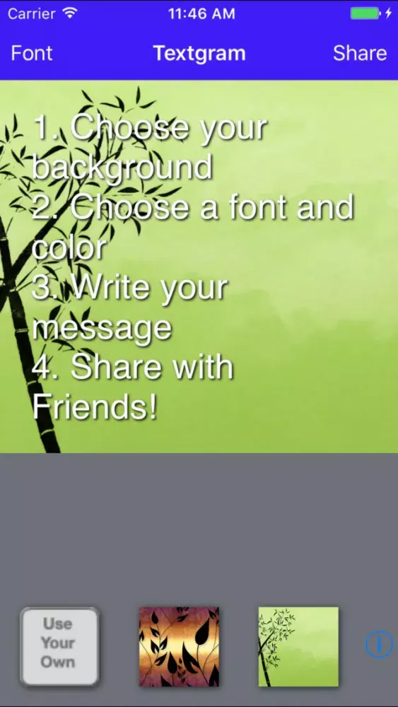 Textgram - Text and Photo Messaging Maker应用截图