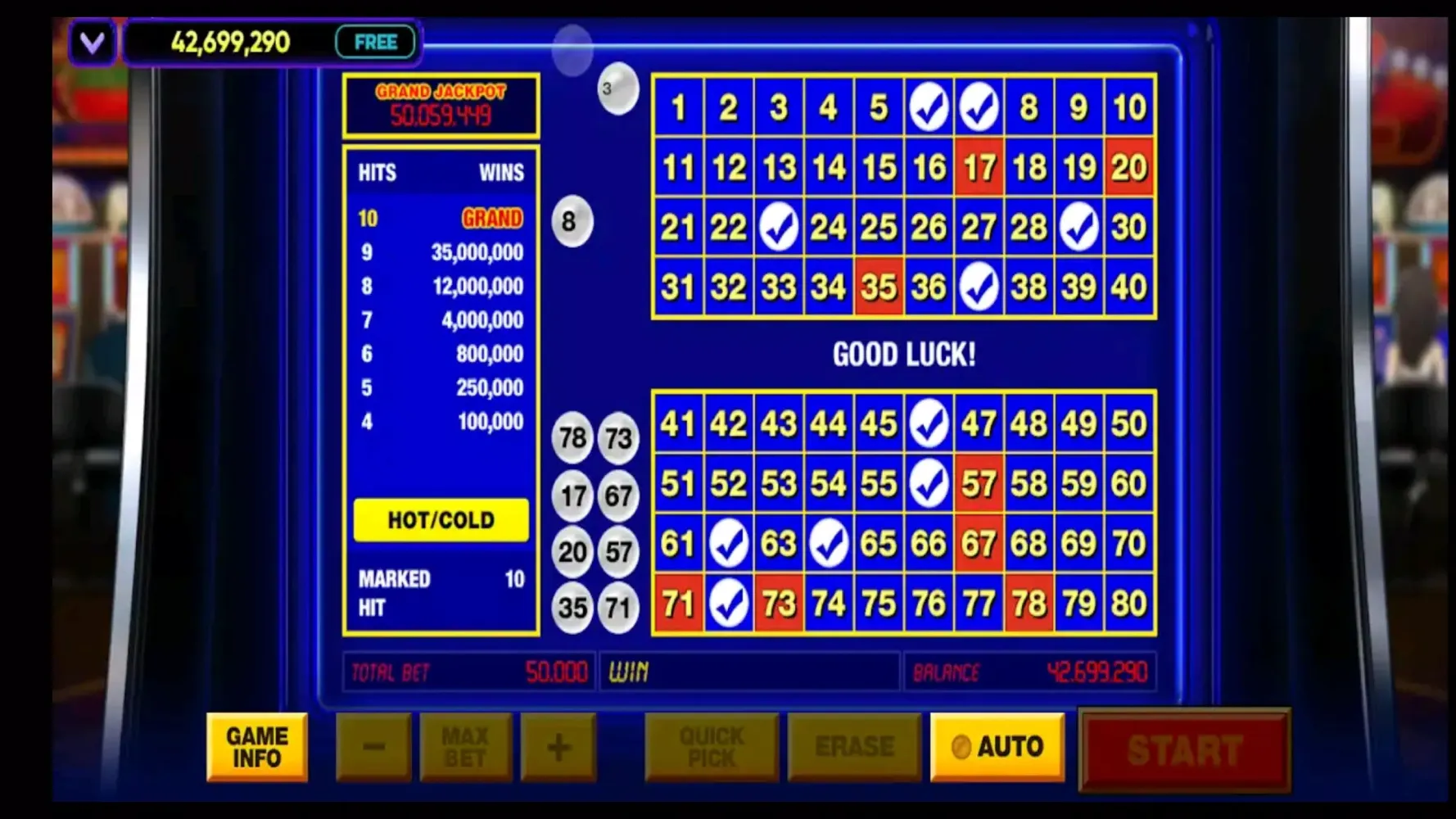 Vegas Keno Screenshots