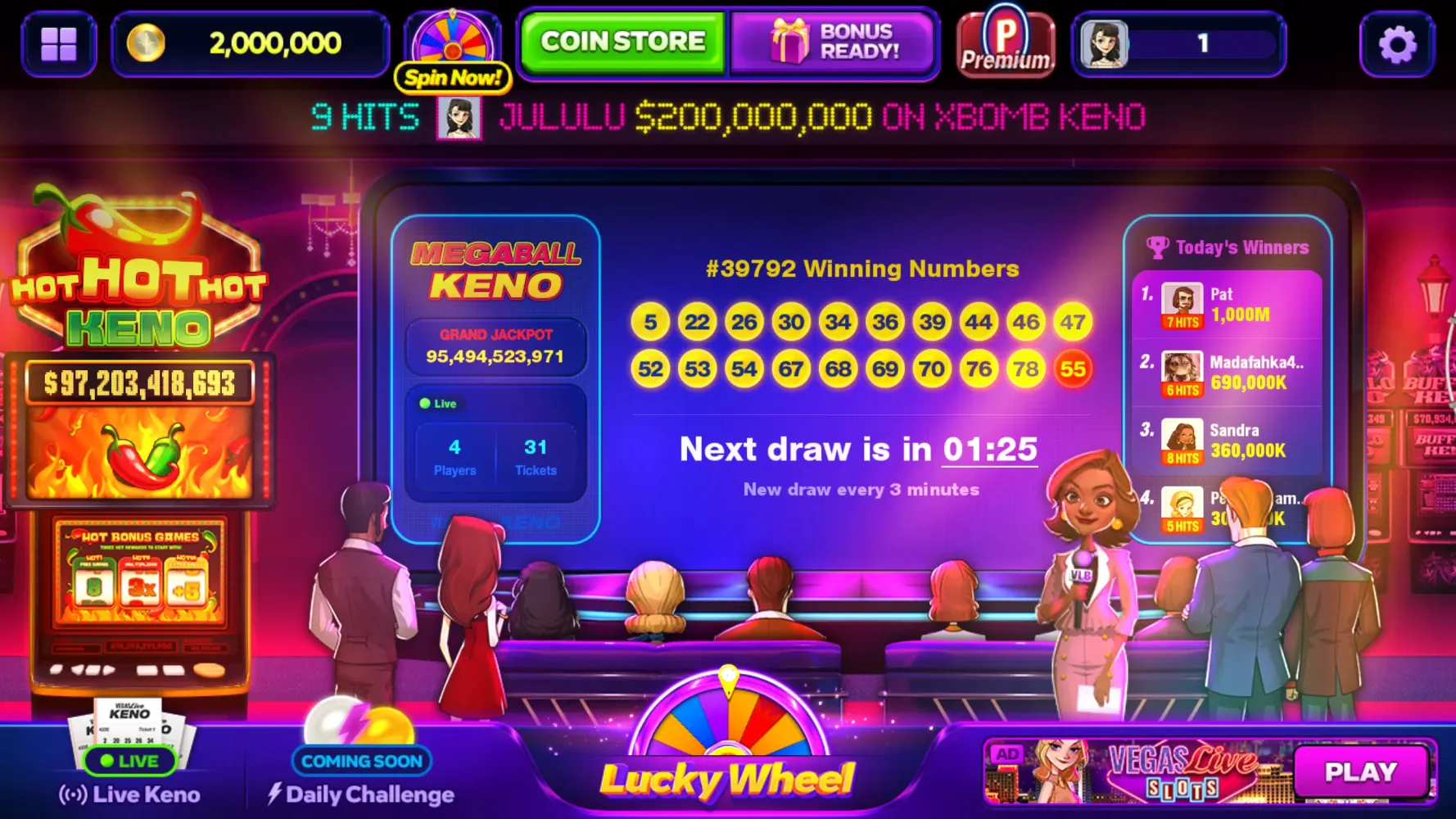 Vegas Keno Screenshots