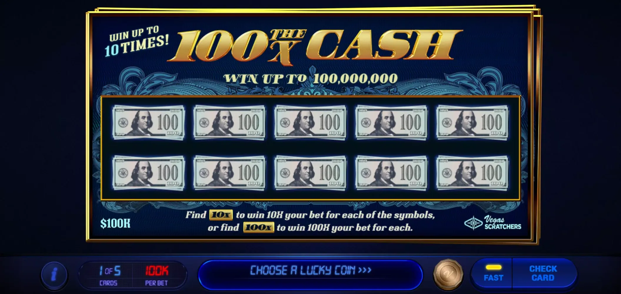 Ảnh chụp màn hình của Vegas Lottery Scratchers