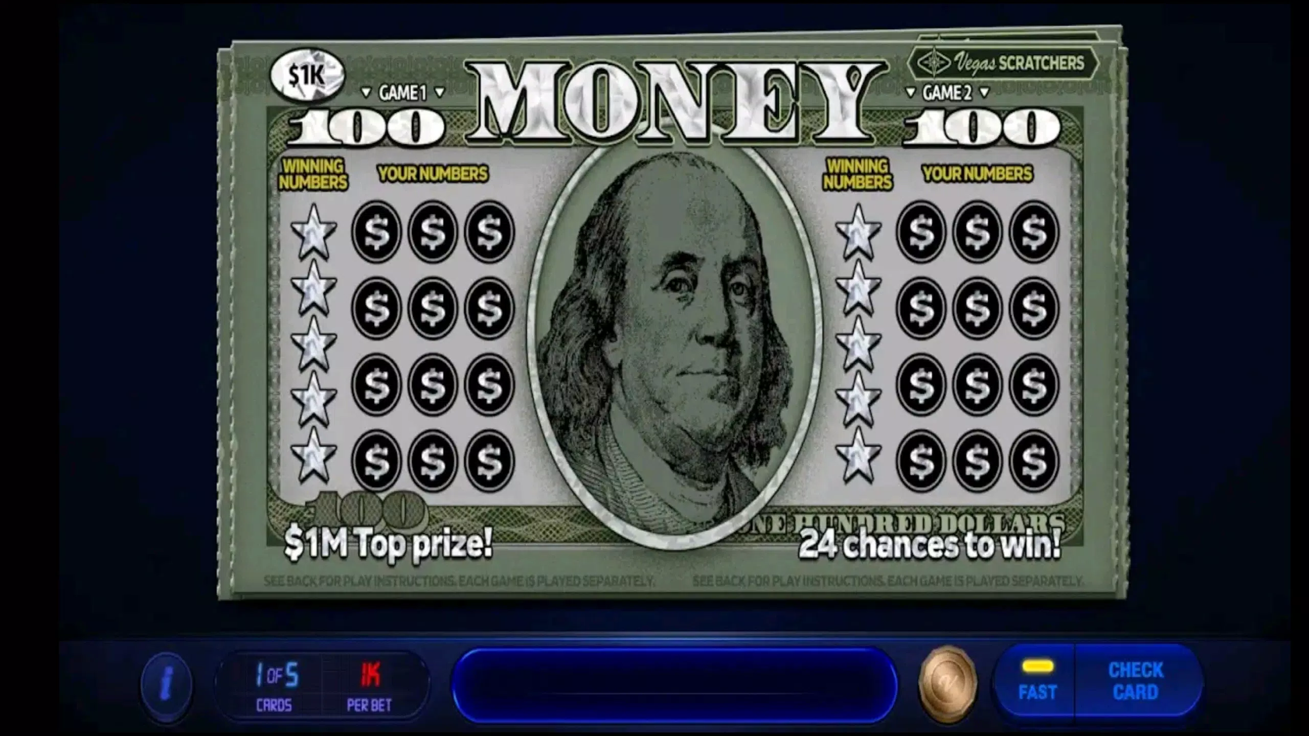 Vegas Lottery Scratchers Screenshots