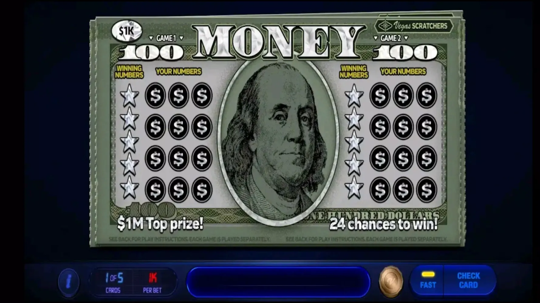 Ảnh chụp màn hình của Vegas Lottery Scratchers