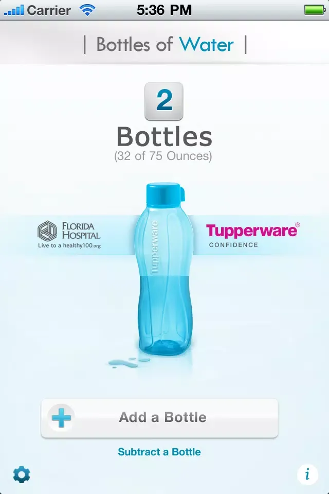 Capturas de pantalla de Healthy 100 & Tupperware Water Tracker