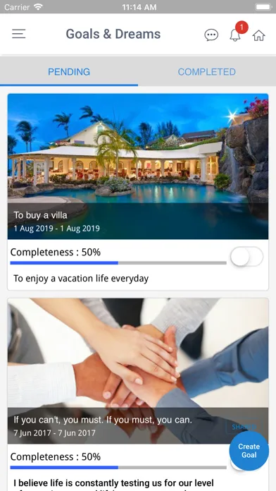 Screenshot di PurposeColor: Goal Setting App