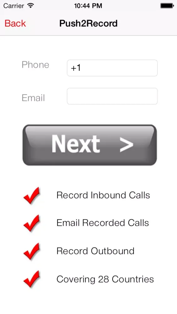 Captures d'écran de Push2Record Call Recorder