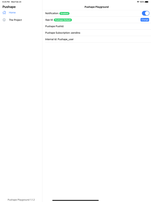 Pushape Tester Playground iPad  스크린샷