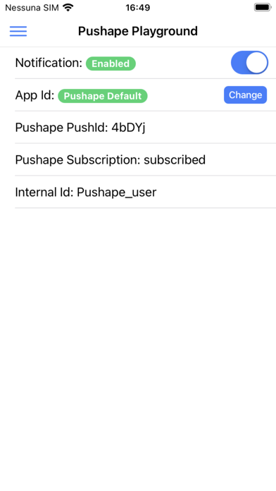 Pushape Tester Playground 스크린샷