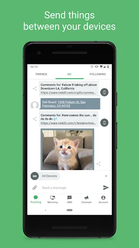 Capturas de pantalla de Pushbullet: SMS on PC and more