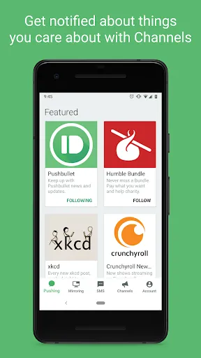 Capturas de pantalla de Pushbullet: SMS on PC and more