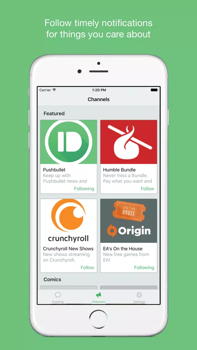 Скриншоты Pushbullet