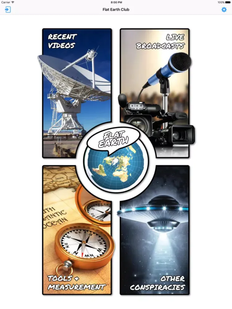 Flat Earth Club iPad  Screenshots